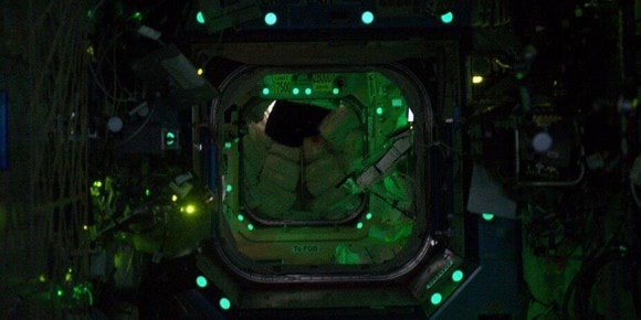 Photoluminescent Circles on International Space Station