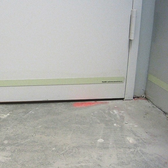 One WTC - Non-exit door wall-mounted perimeter demarcation